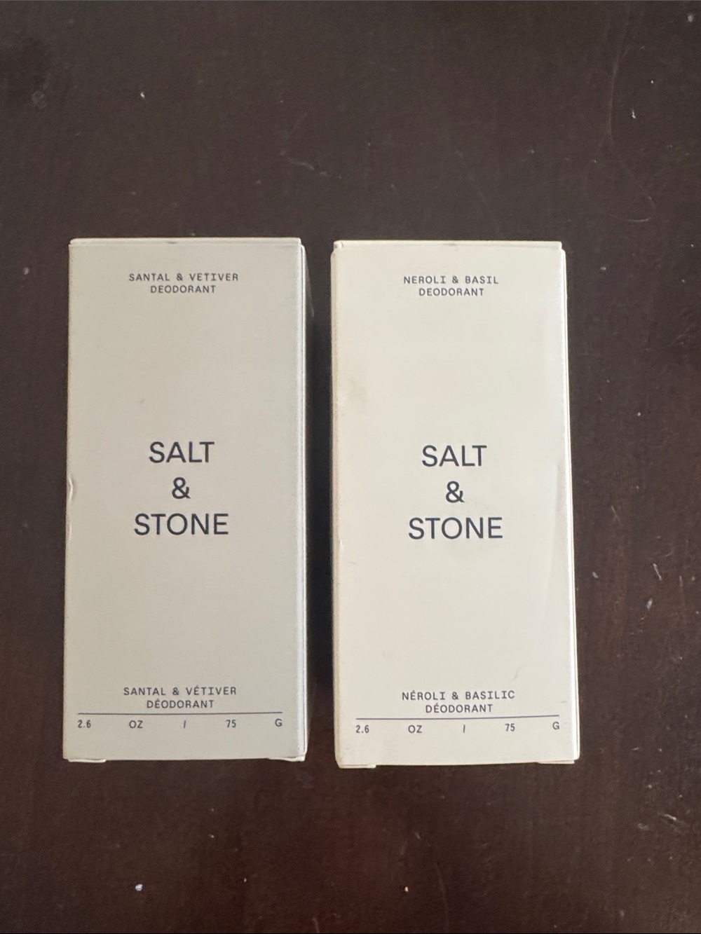 Salt & Stone Deodorant Duo - Santal & Vetiver, Neroli & Basil